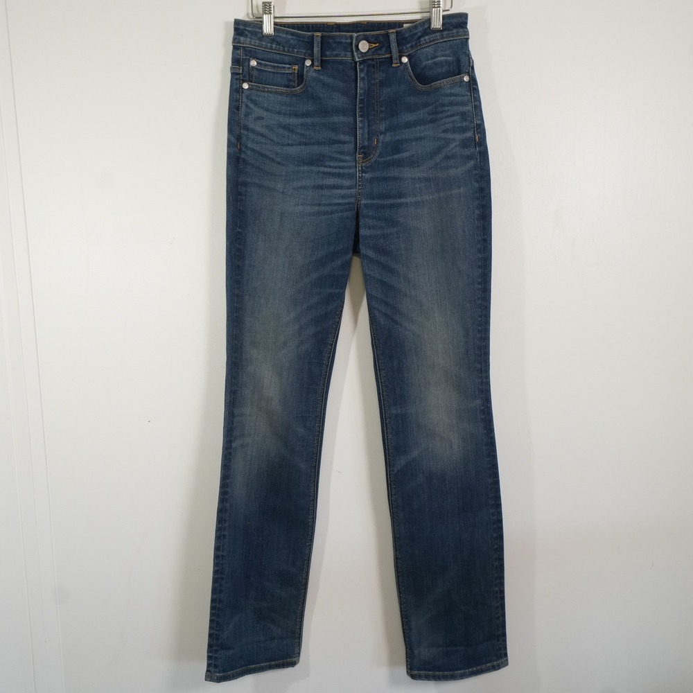 La Vie Rebecca Taylor Straight Leg Jeans Womens 29 Blue High Rise Medium Wash
